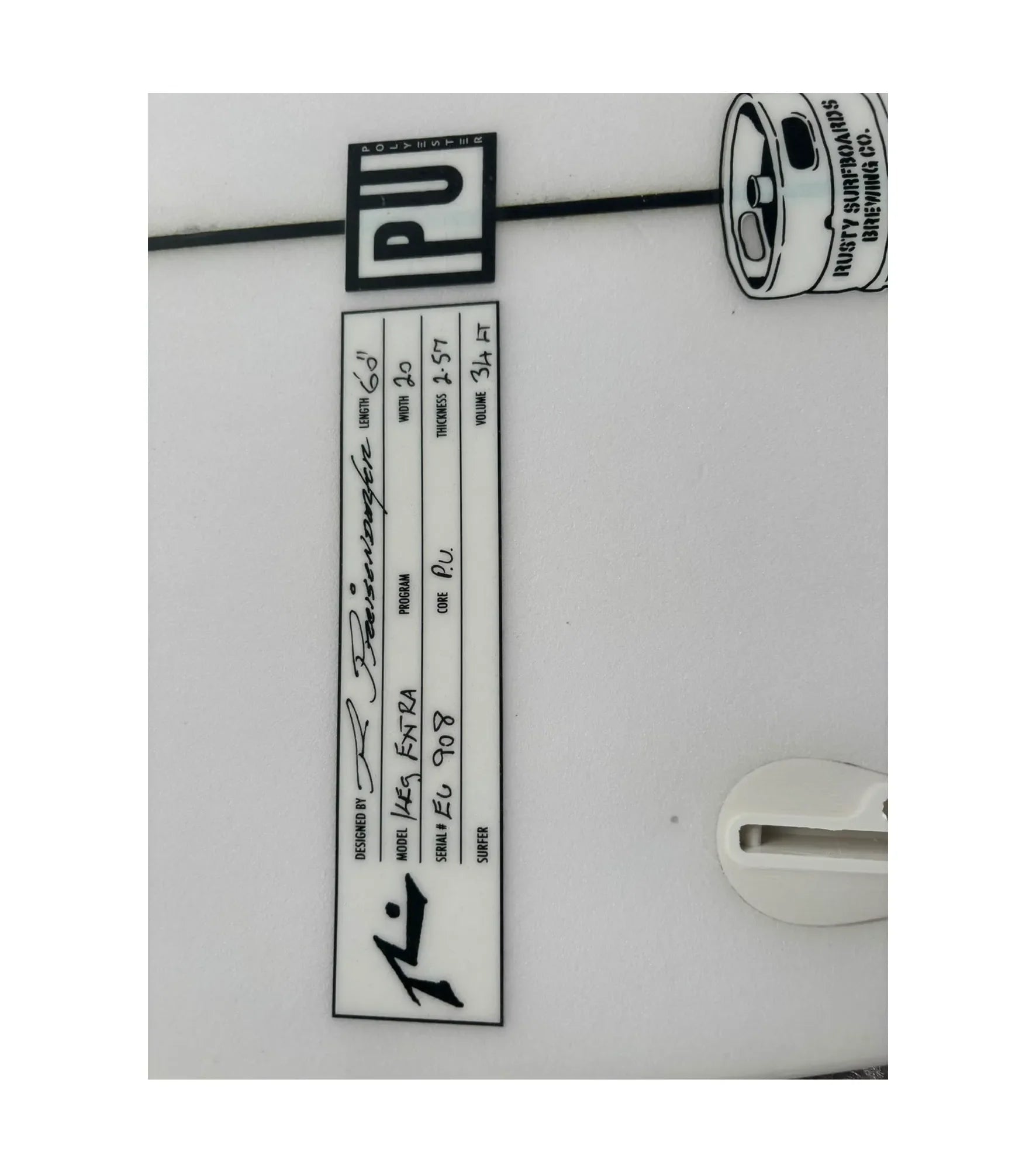 Rusty The Keg - PU - FCS II - 3 Fin FACTORY SECOND