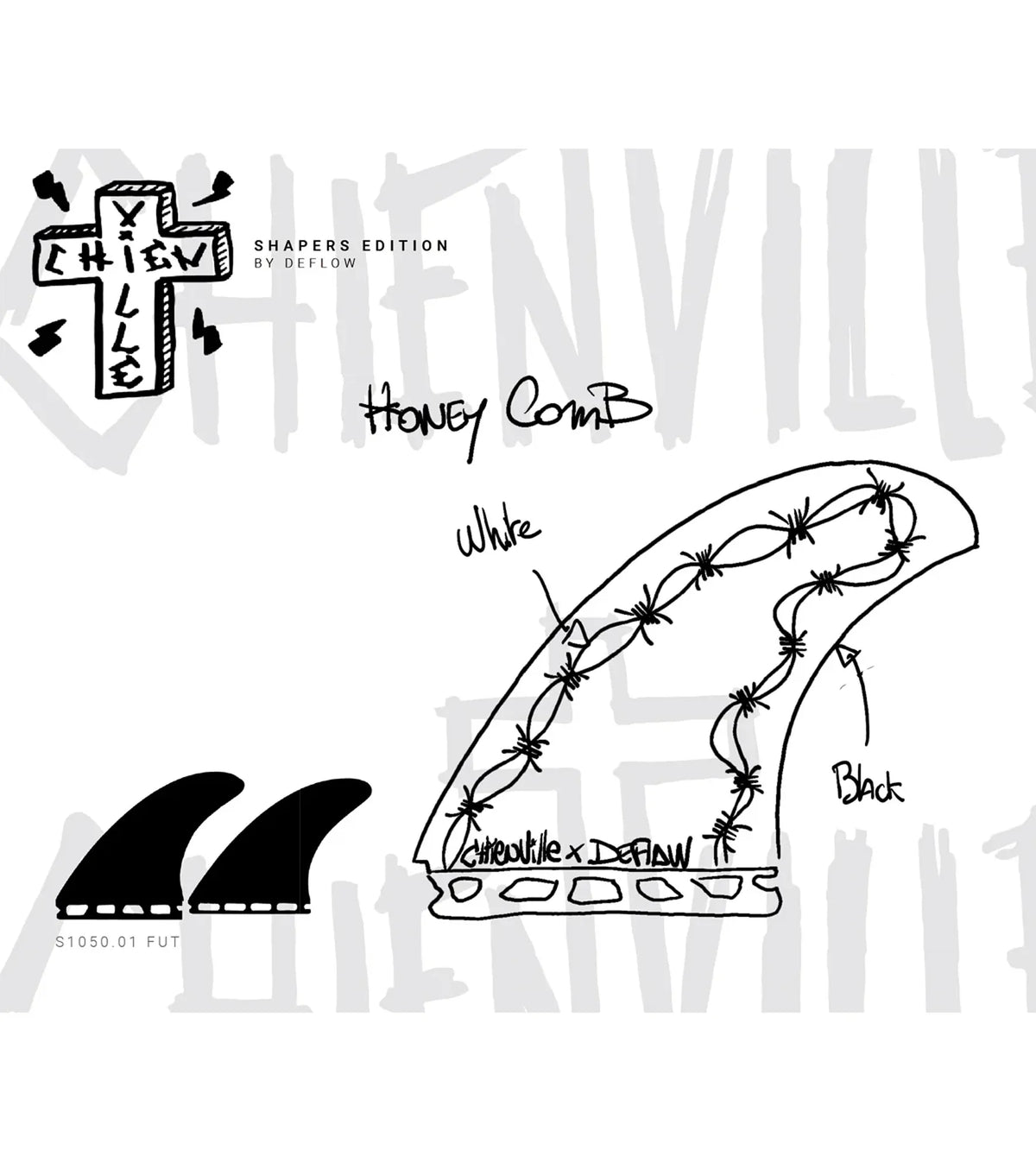 Deflow Chienville Signature Thruster Fins Single Tab