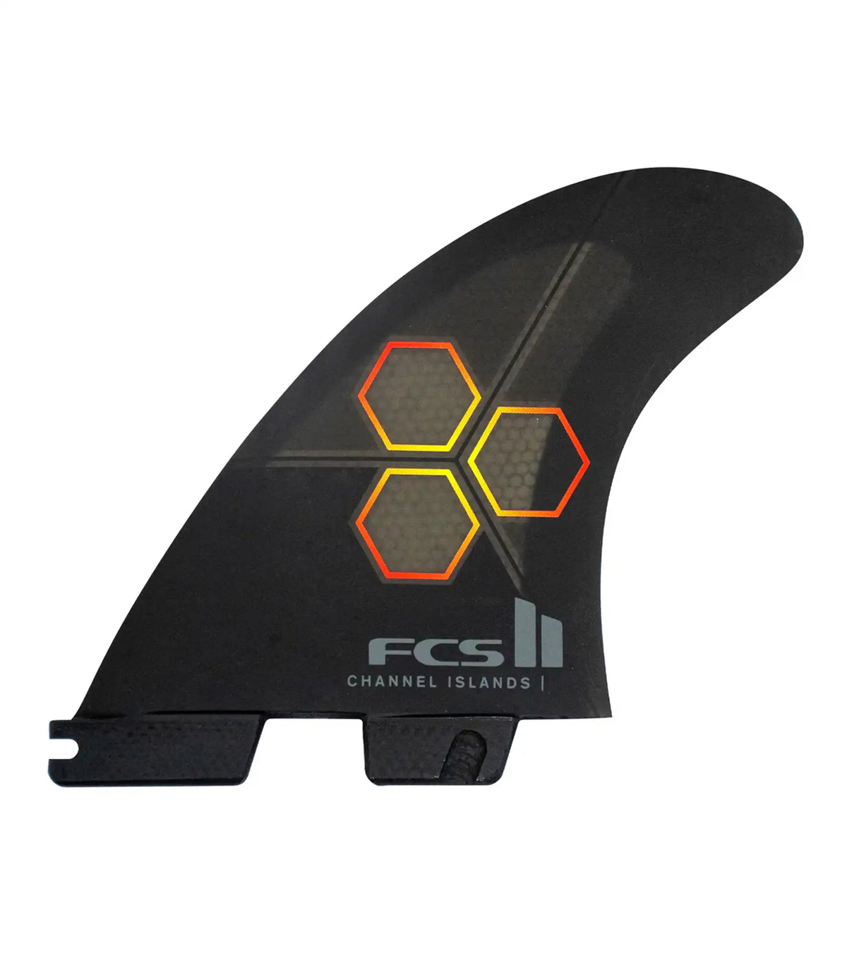 FCS II Channel Islands Upright Performance Core Thruster Fins - Black Flame