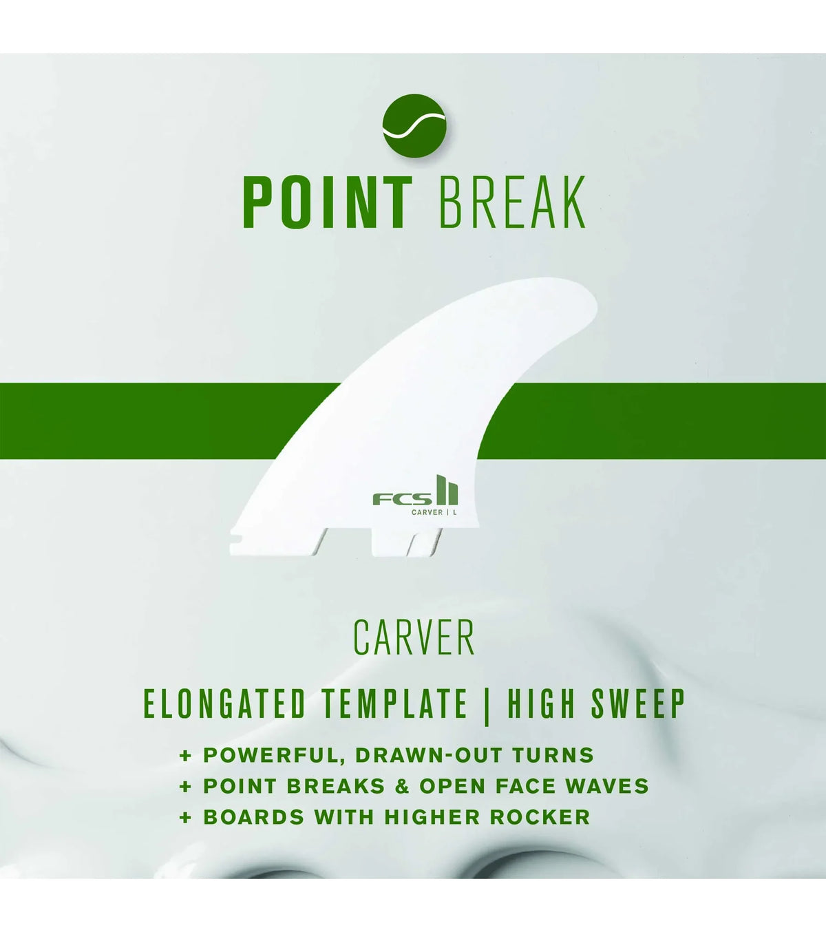 FCS II Performer Performance Core Thruster Fins - White Edition