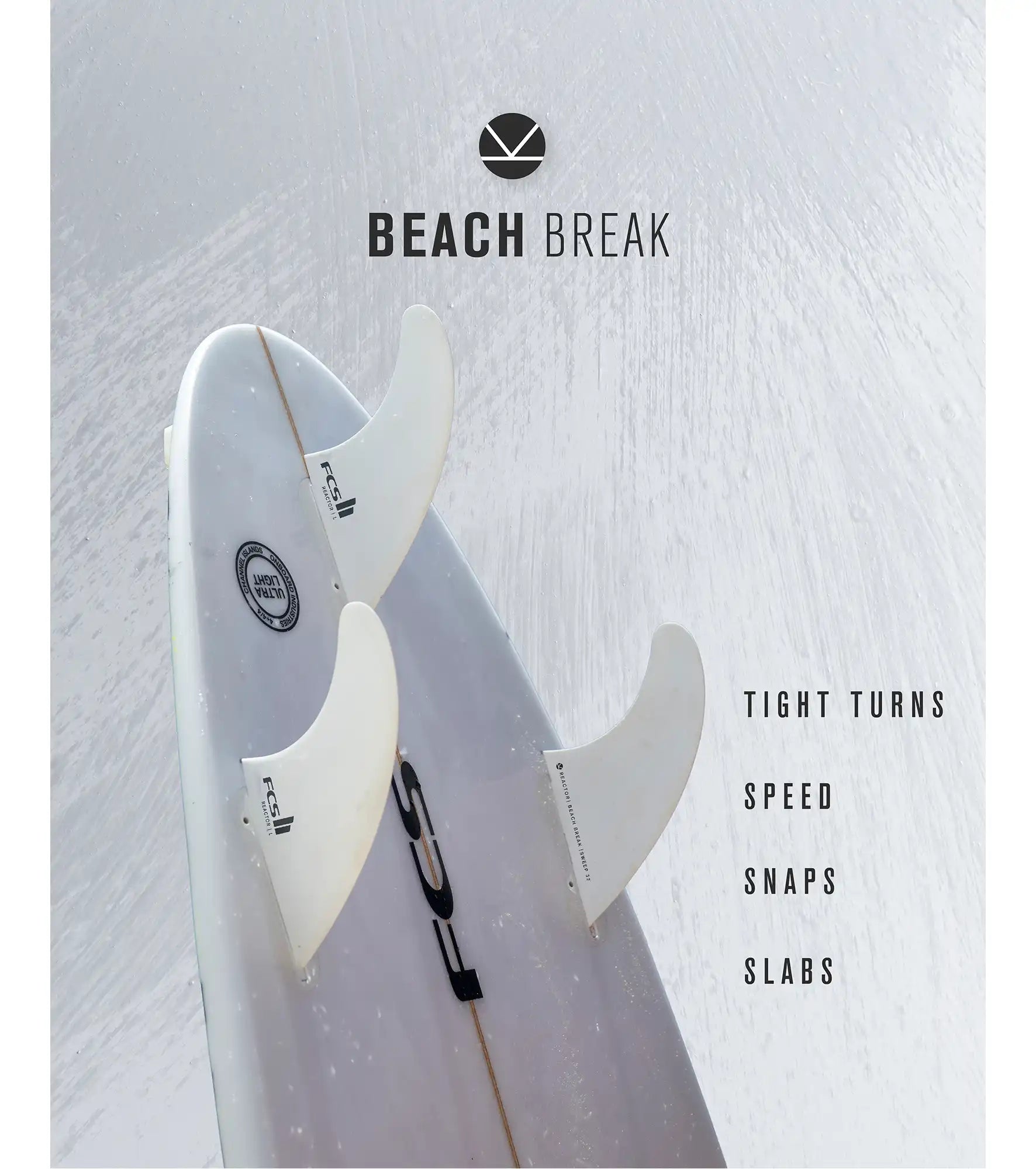 FCS II Reactor Performance Core Thruster Fins - White Edition