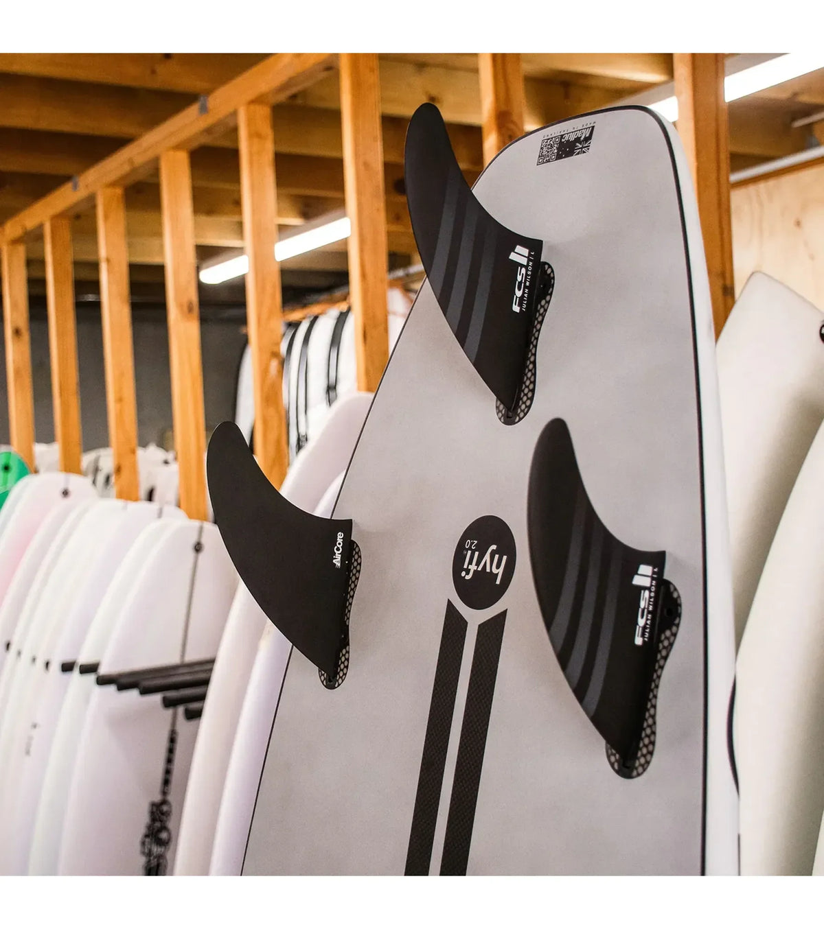 FCS II Julian Wilson Performance Core Thruster Fins - White
