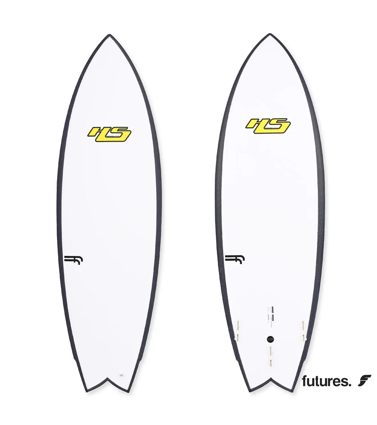 Haydenshapes Misc FutureFlex - Futures - 2 + 1 Fin - Yellow Logo