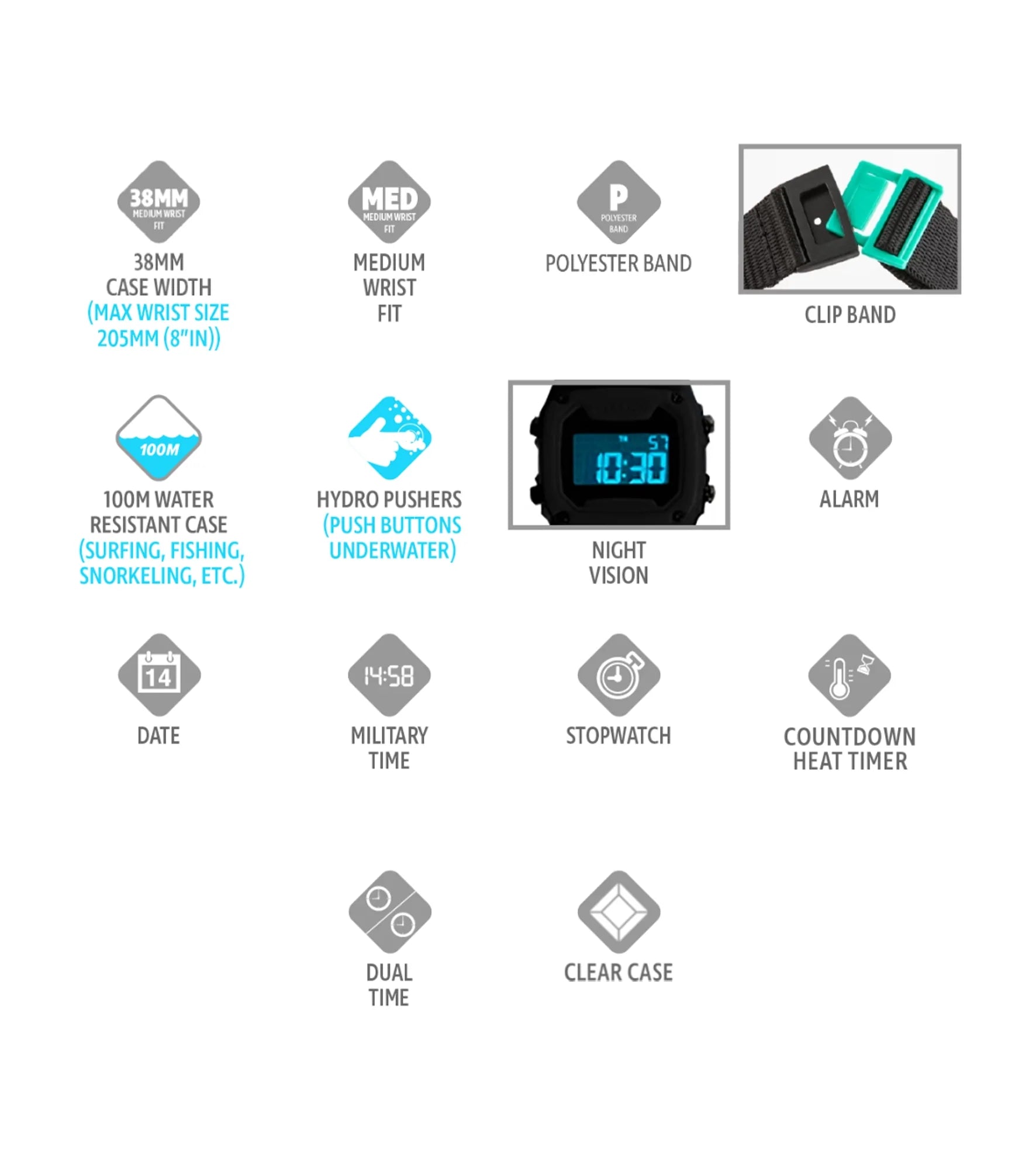 Freestyle - Shark Classic Clip - Coastal Heat - Watch