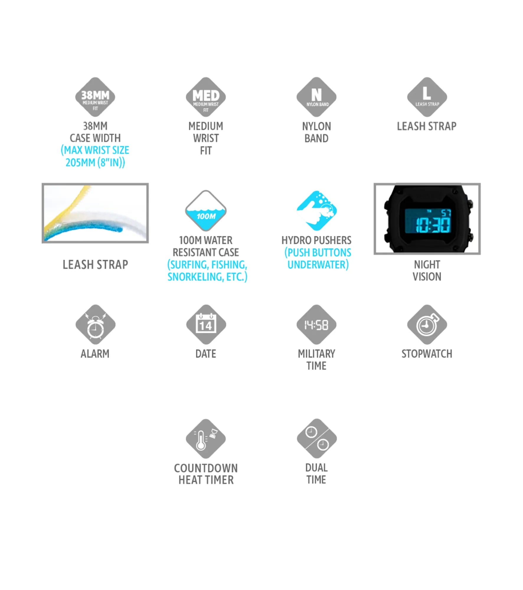 Freestyle - Shark Classic Leash - Cabo - Watch