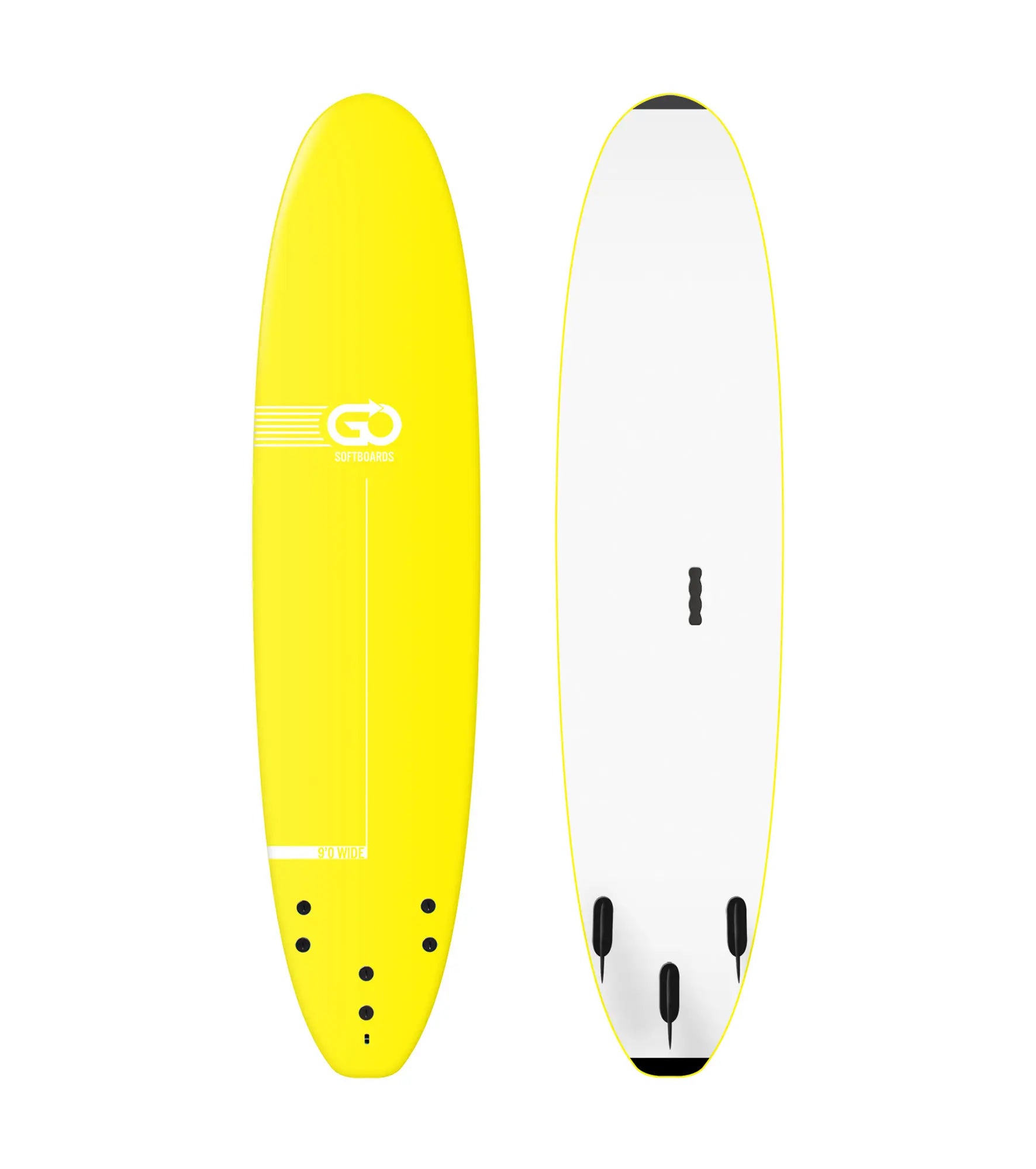 GO Softboards School and Rental Range - Wood Sandwich Tech - 3 Fin