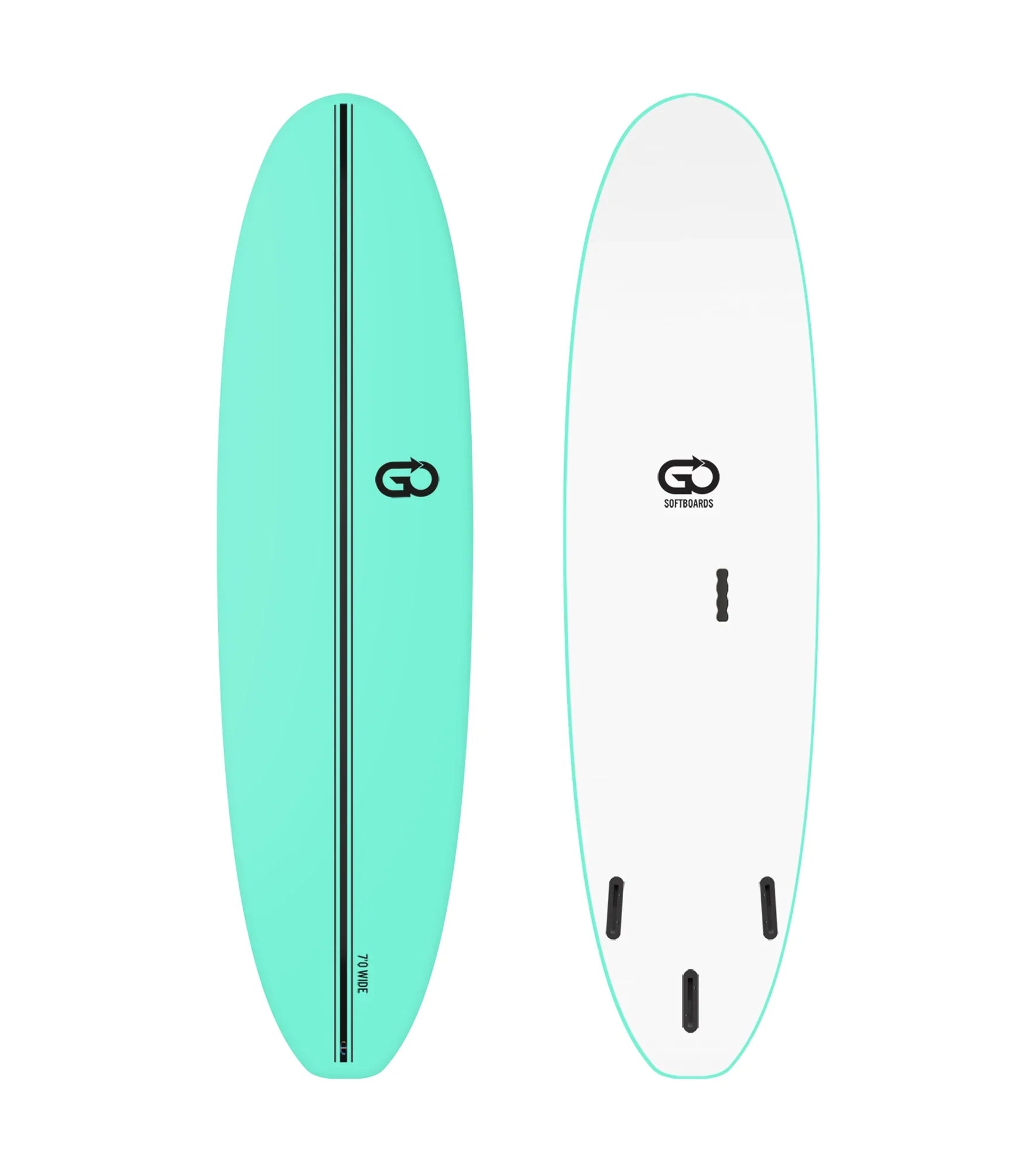 GO Softboards Surf Wide Range - Fiber Tech - 3 Fin