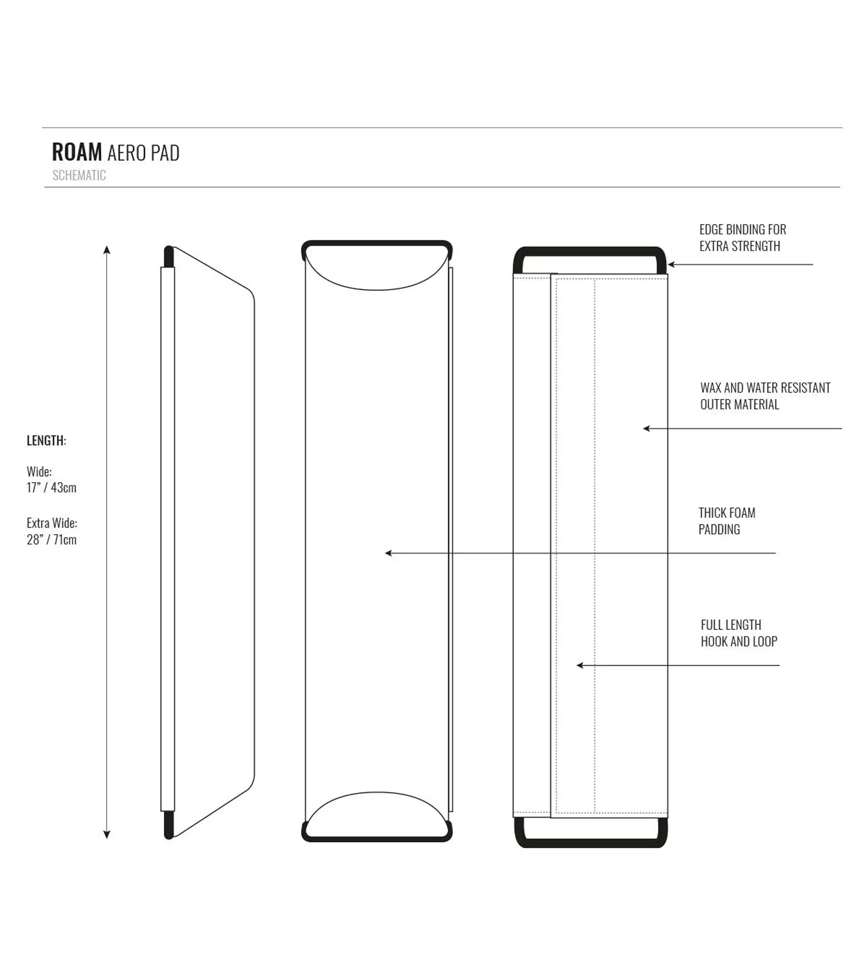 ROAM Roof Rack Pads Aero