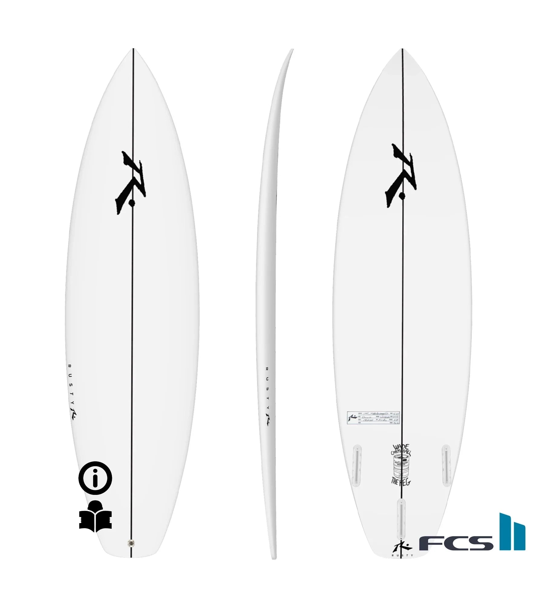 Rusty The Keg - PU - FCS II - 3 Fin FACTORY SECOND