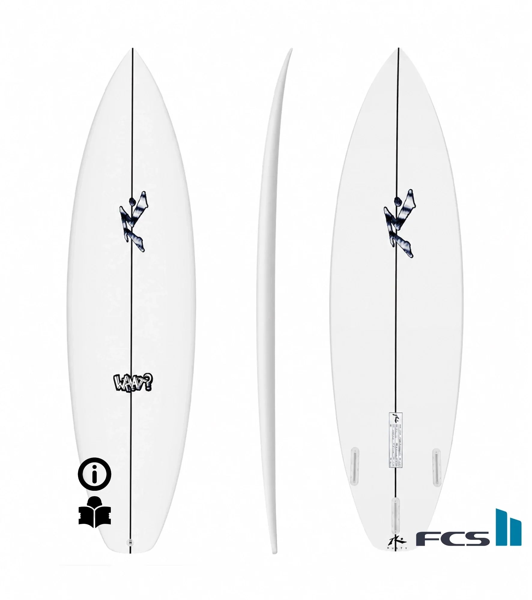 Rusty The What? - PU - FCS II - 3 Fin FACTORY SECOND