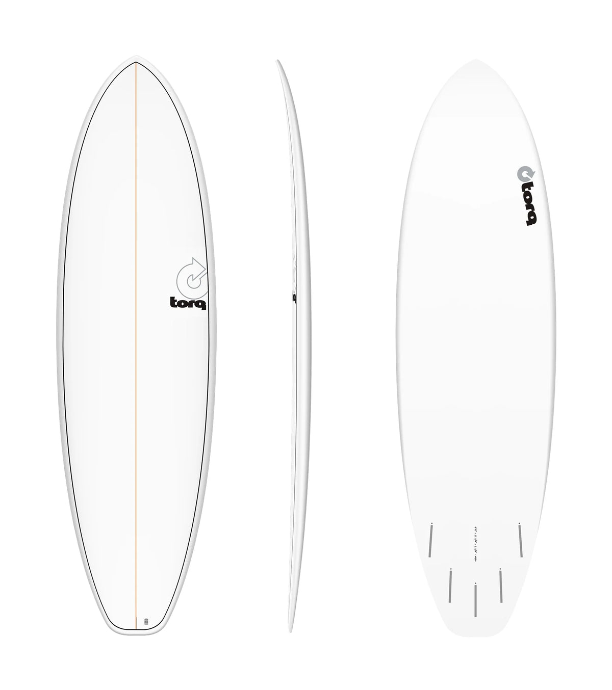 Torq BigBoy 23 TET - Futures - 5 Fin - White Pinline