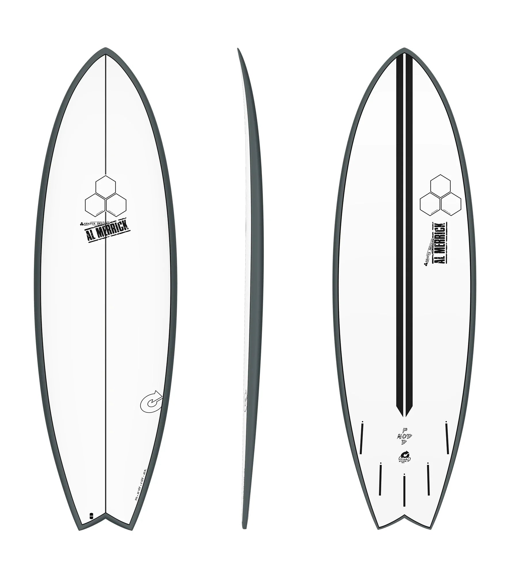 Channel Islands Pod Mod - Al Merrick - X-Lite - Futures - Graphite Rail