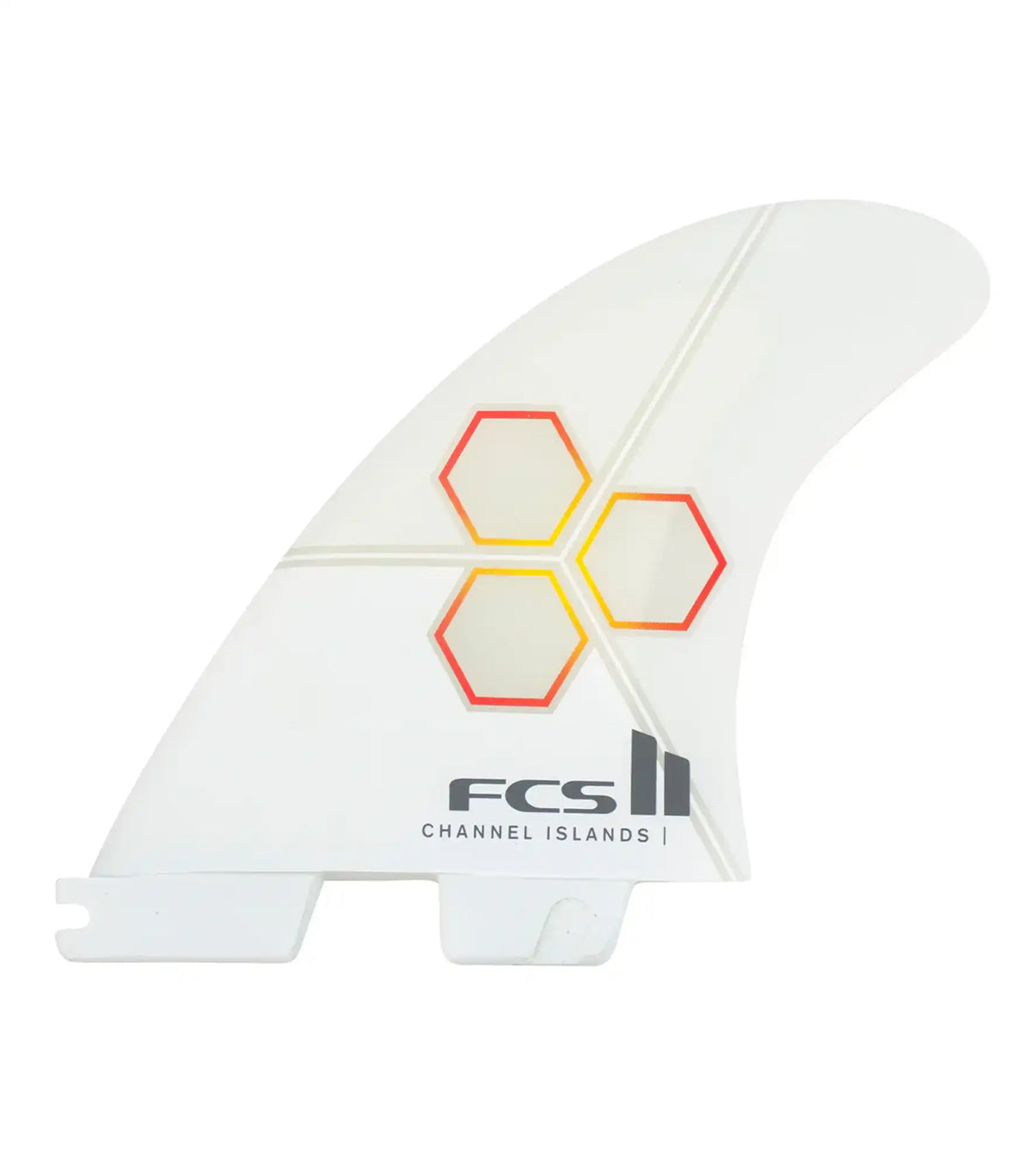 FCS II Channel Islands Upright Performance Core Thruster Fins - White Flame