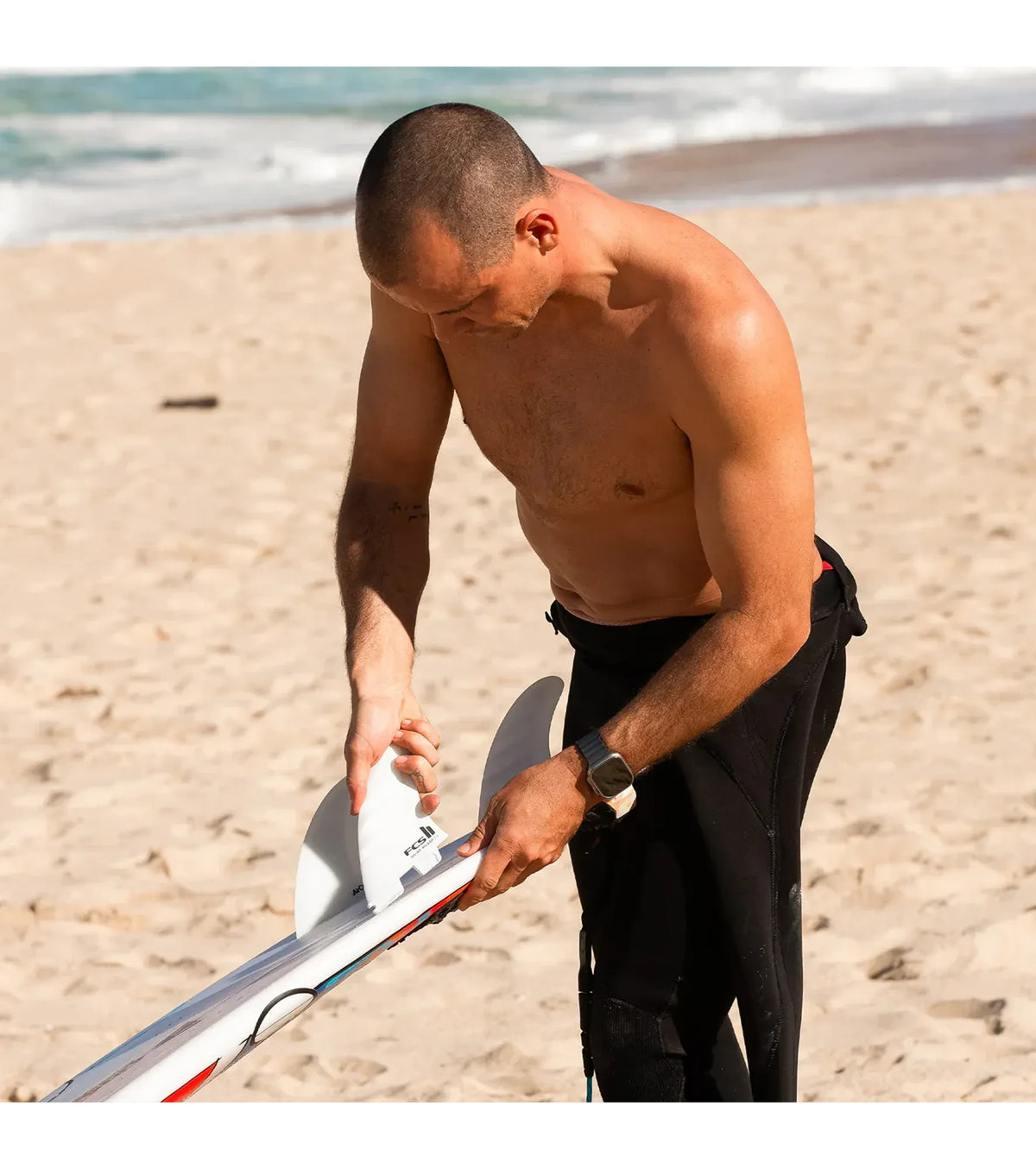 FCS II Julian Wilson Performance Core Thruster Fins - White