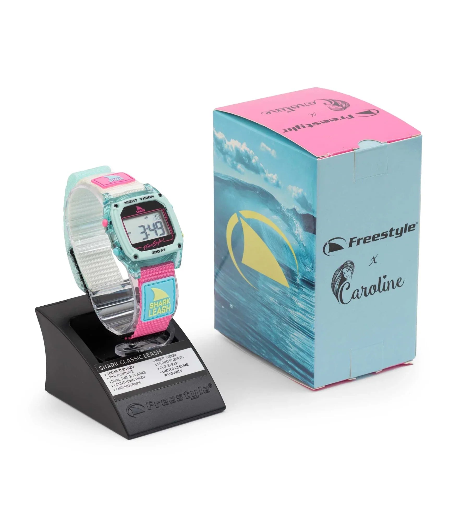 Freestyle - Shark Classic Leash - Caroline Marks - Clear Blue Sky - Watch