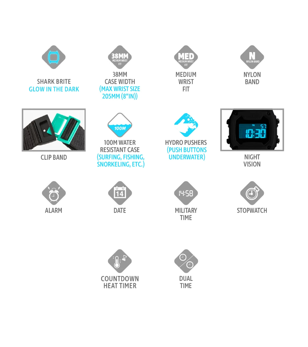 Freestyle - Shark Classic Clip - Lantern Shark - Watch