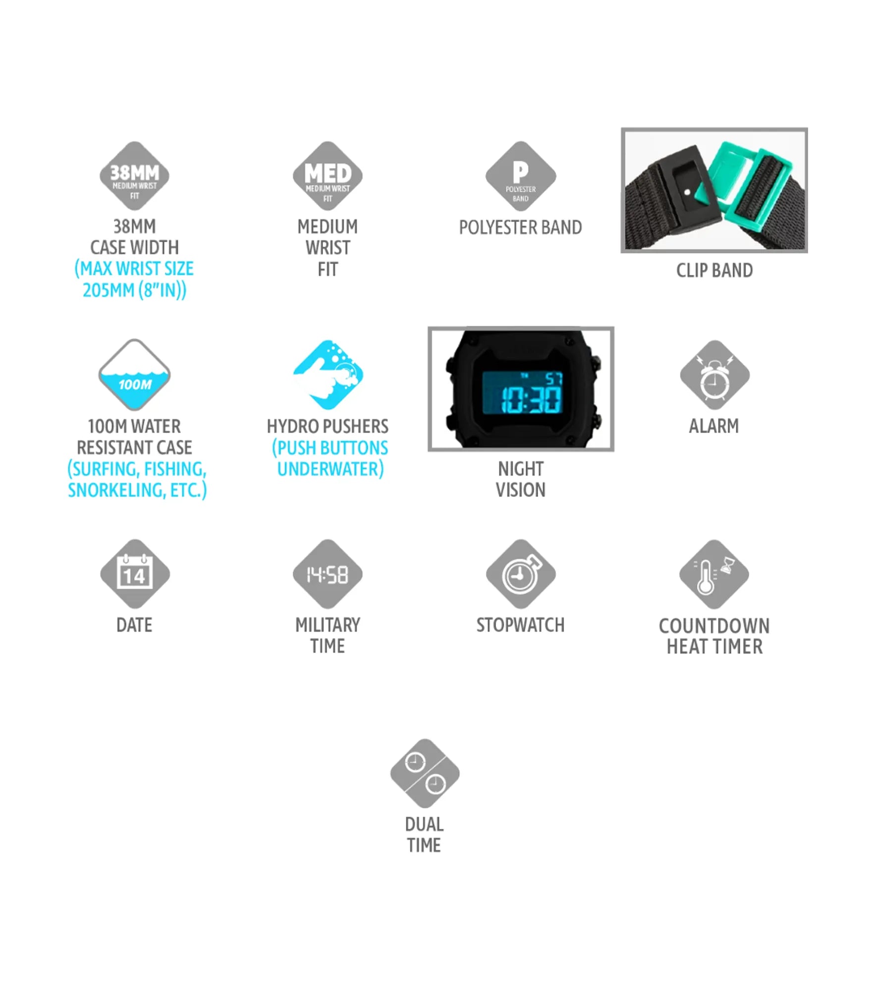 Freestyle - Shark Classic Clip - Sage Erickson - Flower Power - Watch