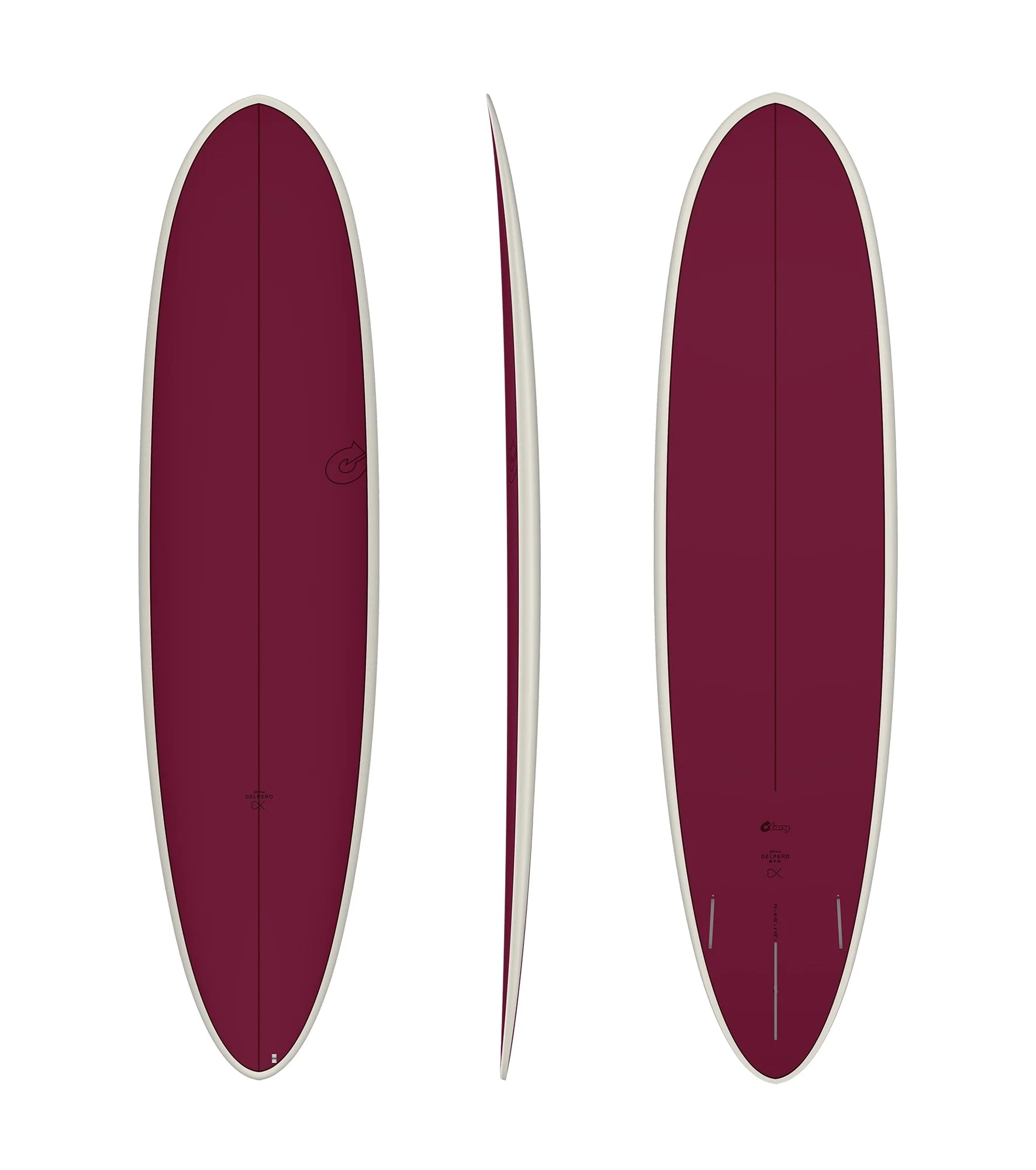 Tabla de surf TORQ Delpero Mid Pro Wide 7'2 Burgundy