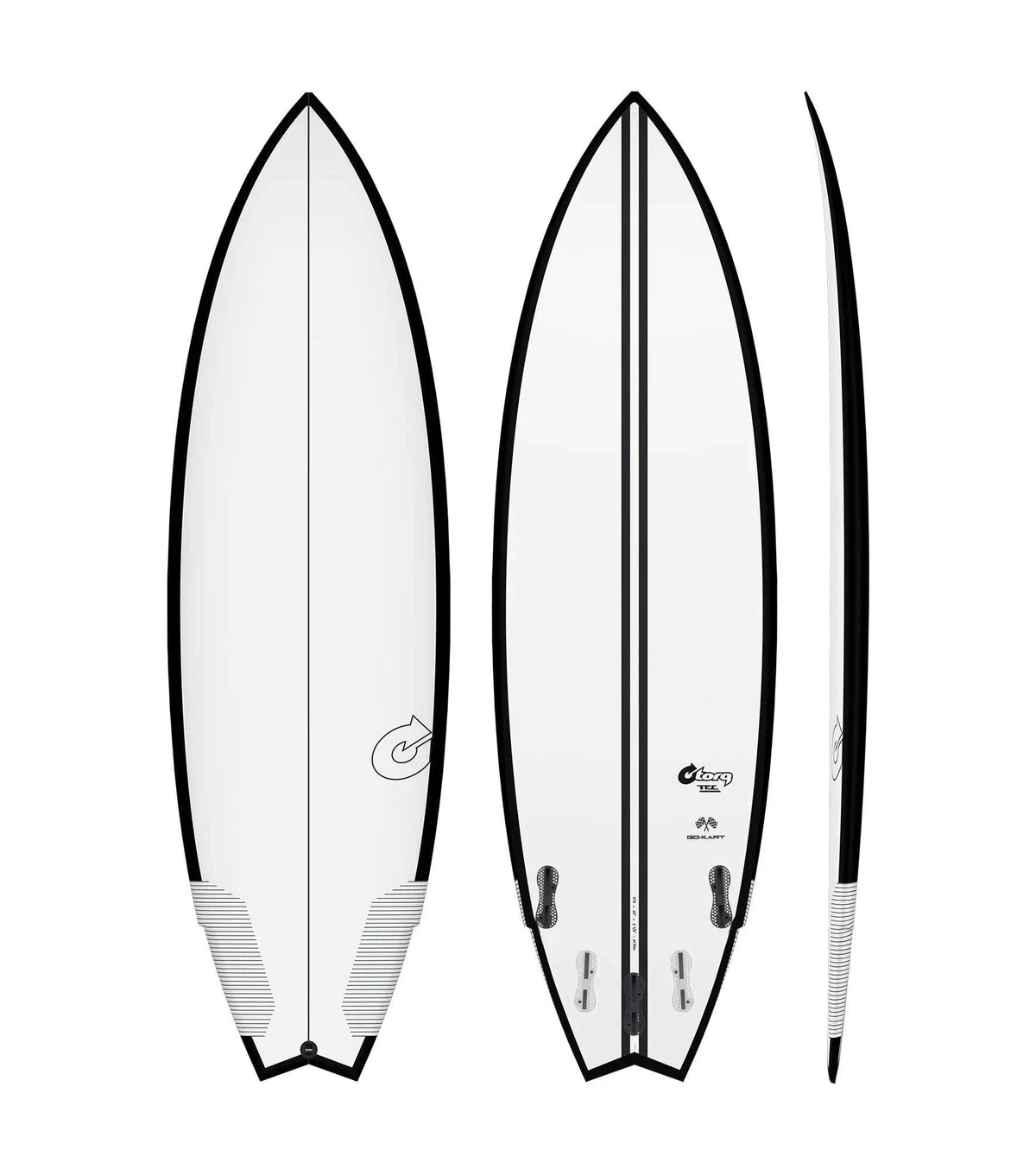 Torq Go-Kart TEC - FCS II - 5 Fin - Black Rail